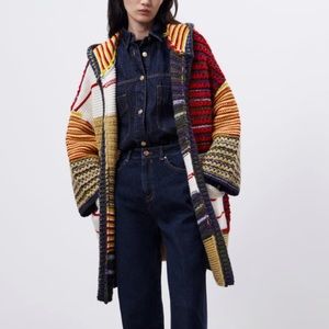 Zara knit cardigan coat